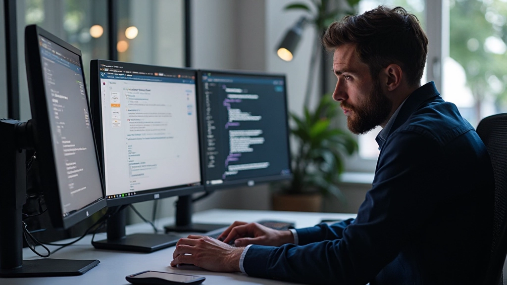 Demonstração de contraste de cores e tipografia em interface de website responsiva